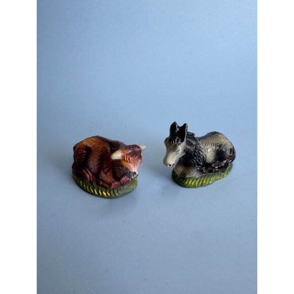 C1950 Vintage 9 Piece Composit Nativity Set Hand Crafted Italy Early Fontanini - Picture 7 of 12